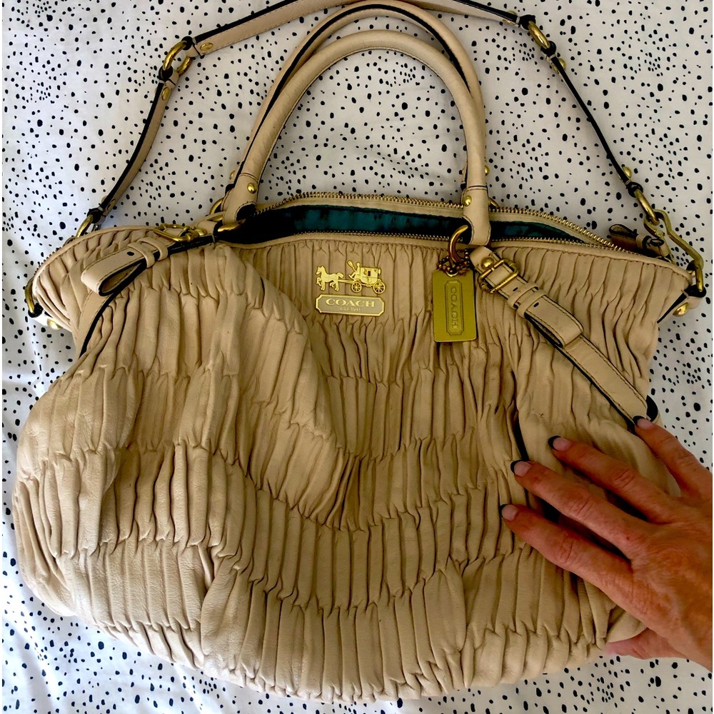 Coach Madison gathered leather handbag